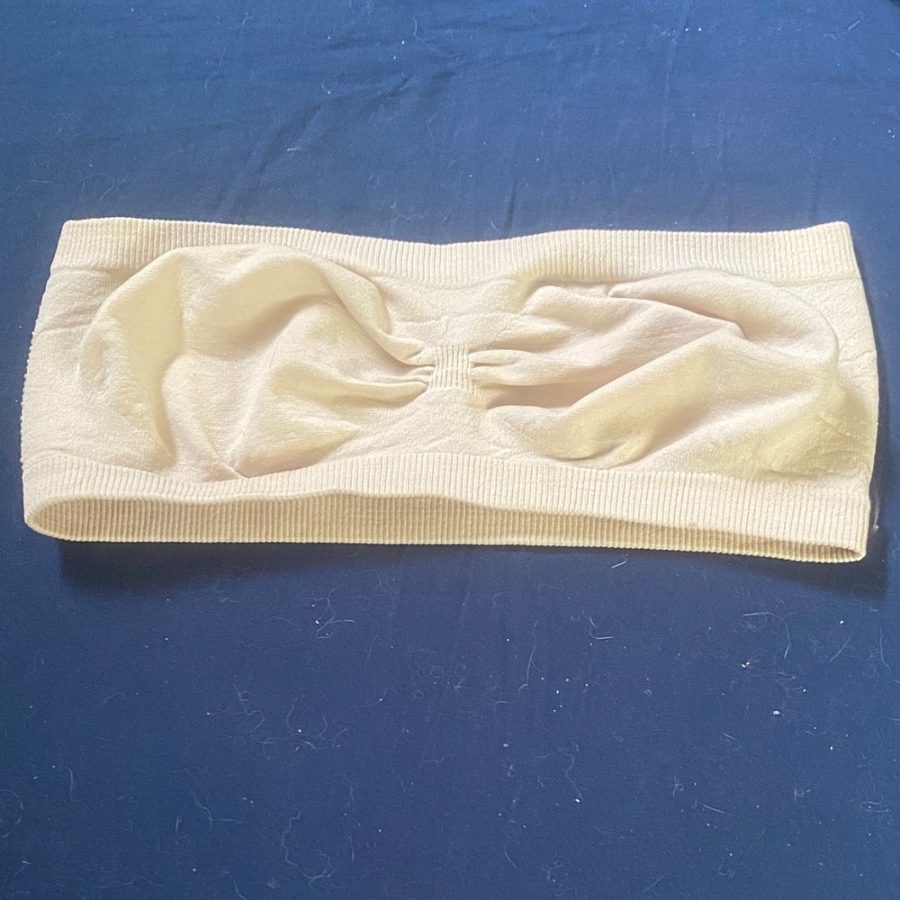 3/$15.  Cream Bandeau Bra, size M